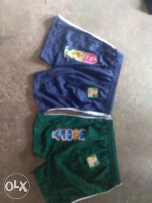Blue And Green Jersey Shorts
