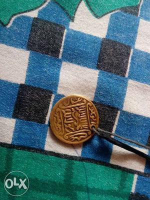 Brown Commemorative Coin Pendant Necklace