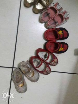 Girl's Shoes (Five Pair Of Flats) (Age 2 yrs)