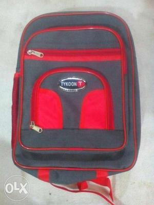 Gray And Red Tykoon Backpack