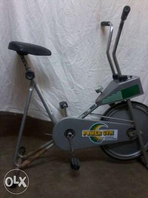 Gray Power Gym Stationary Bike