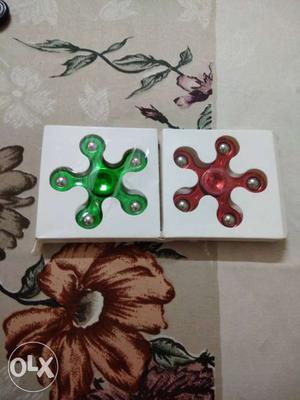 Green And Red Hand Spinners