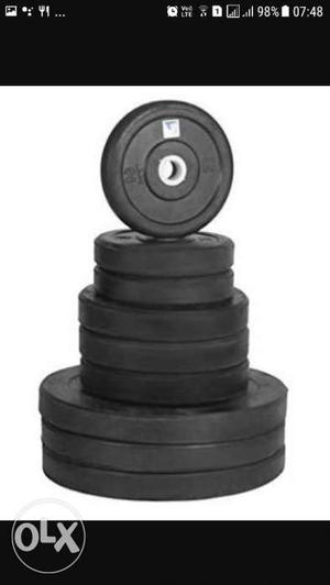 Gym rubber plates all sizes1 kg to 20 kg