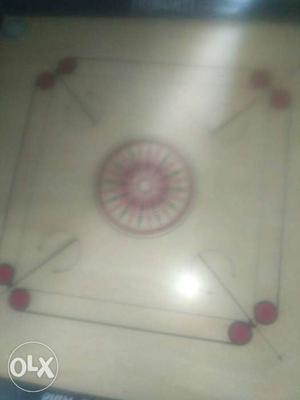 Red And White Carrom Board