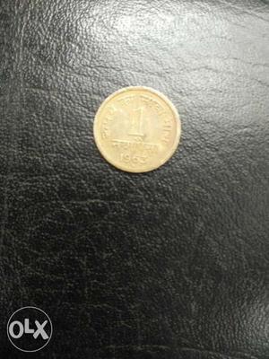 Round  golden 1 Coin