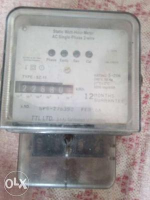 White Electric Meter