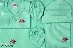 Baby's Green Knitted Clothes