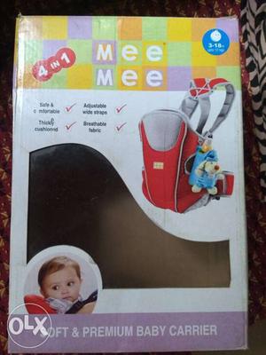 Black And Gray Mee Mee Baby Carrier