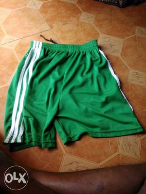 Green And White Shorts