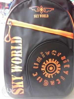 Orange And Black Sky World Backpack