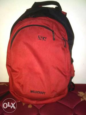 Red And Black Sik Wildcraft Backpack