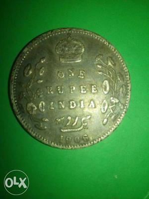 111 year old one rupees coin. It's anthem