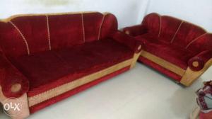 2-piece Red Sofa Set