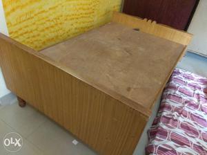 6×4 feet wooden bed. Built on wooden base and