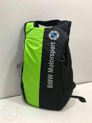 Black And Green BMW Motorsport Backpack