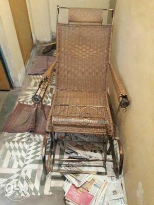 Brown Woven Rocking Chair