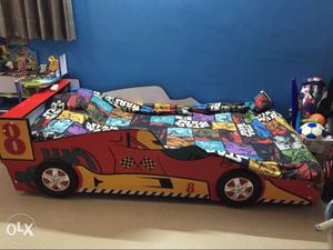 Children's Red Formula One Bed Frame Kids car bed 3 months