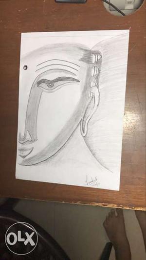 Frameless Sketch Of Buddha