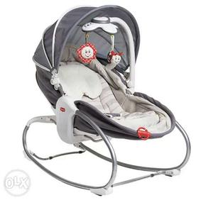 Gray And White Bouncer Chair