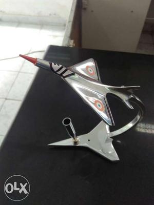Gray Metal Airplane Design Pen Rack