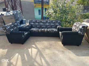 Gray White And Black Couch Set