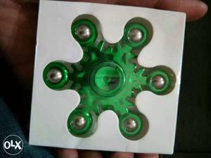 Green Metal Snowflake Shape Hand Spinner