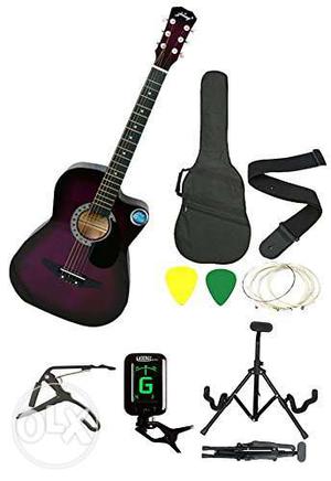 Jixing JXNG-PUR-SC1,Purple Acoustic Guitar with