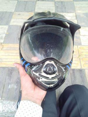 Motocross Helmet monster helmet black green blue ok