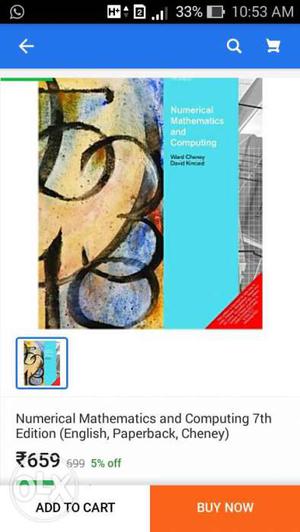 Numerical Mathematics And Computing 7th Edition Book
