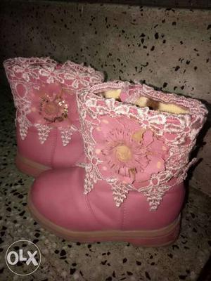 Pair Of Pink Boots