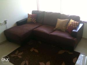 Premium comfortable left corner sofa with detachable unit