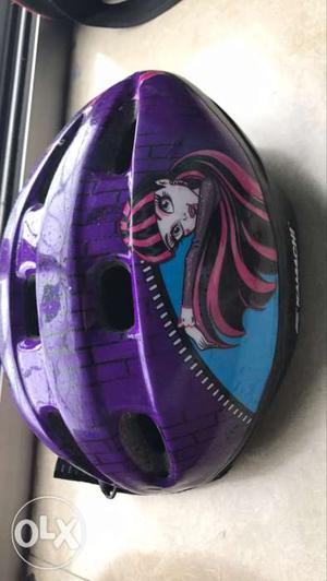Purple, Blue, And Pink Bratz Print Nutshell Helmet