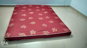Red And Brown Floral Coir Bed Mattress