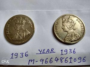 Round King George And Empress Victoria Commemorative Coins