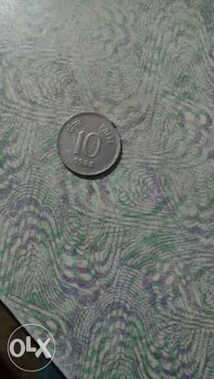 Silver 10 and 20 Paise Round Coin