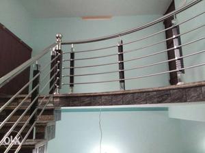Stainless Steel And Black Stairs