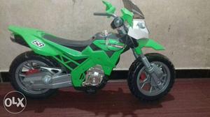 Toddler's Green Ride-on Toy Motorcycle