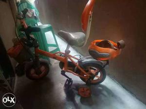 Toddler's Orange Training Bicycle