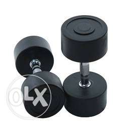 Two Black Dumbbells