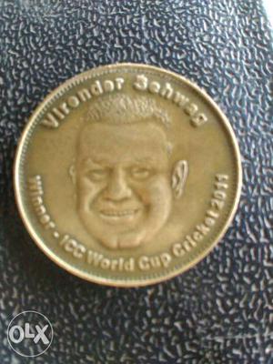Virender sehvag printed t20 wrld cup toss coin