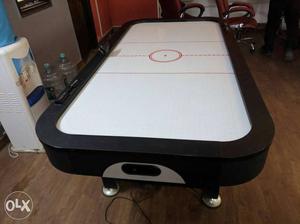 White And Black Air Hockey Table