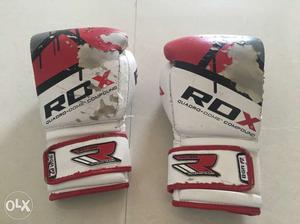 White-red-black Rox Boxing Gloves
