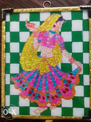 Woman In Sari Print Wall Decor