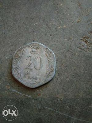 20paise coin in the year 