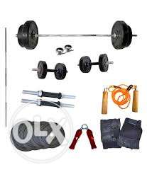 50 kg home gym set with rubber plates