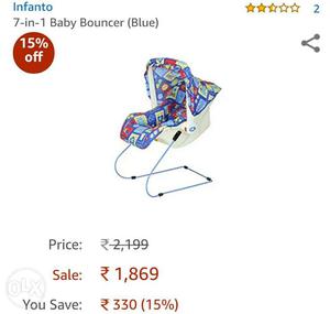 7-in-1 baby bouncer (Blue) In Just 999