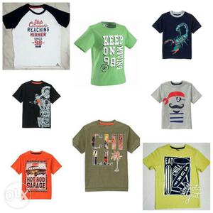 Available export surplus stock lot of kids branded t shirts