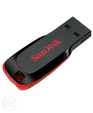 Black And Red Sandisk USB