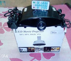 Black LED Projector With Box