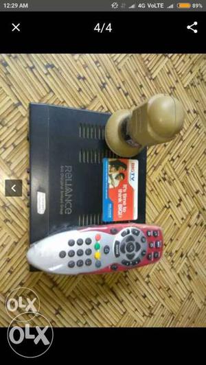Black Reliance Satellite Receiver With Red Remote Screenshot